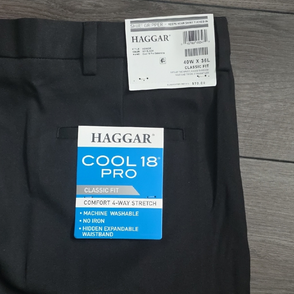 Haggar Men's Charcoal Dress Pants - Picture 4 of 5